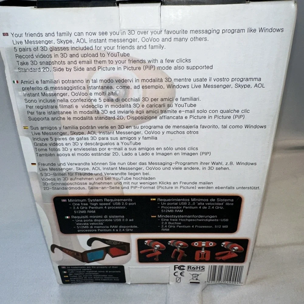 MINORU 3D Webcam Double Cameras NIB